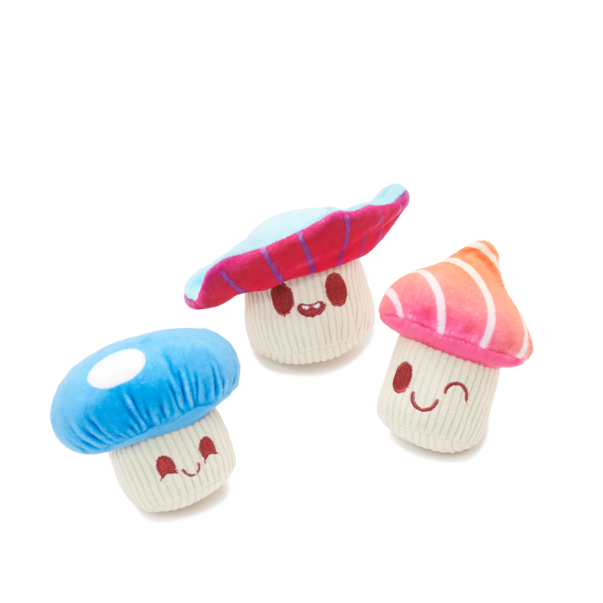 Alice's Magic Mushrooms Plush Multi-Part + Fetch Dog Toy