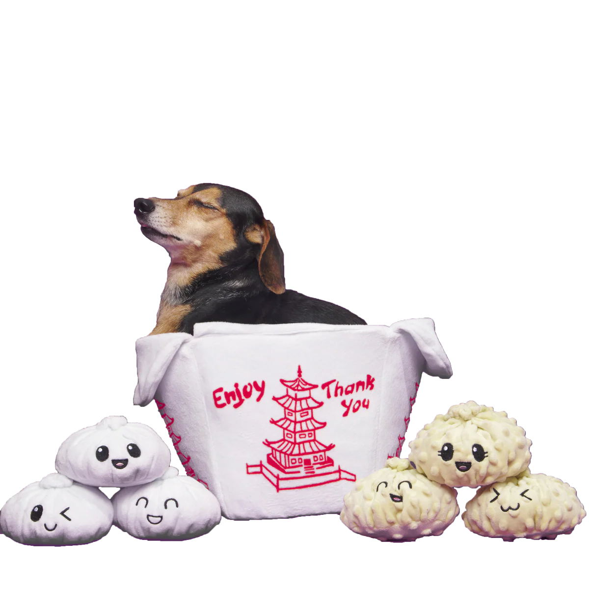 Andi's Famous Plush Dumplings Plush Enrichment + Multi-Part + Extra-Large Dog Toy