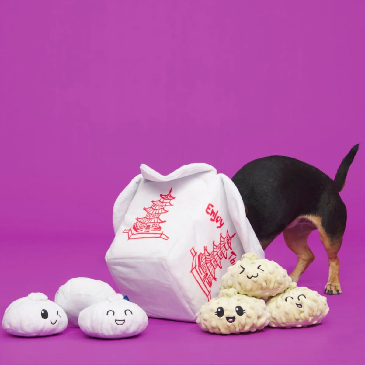 Andi's Famous Plush Dumplings Plush Enrichment + Multi-Part + Extra-Large Dog Toy - Image 2