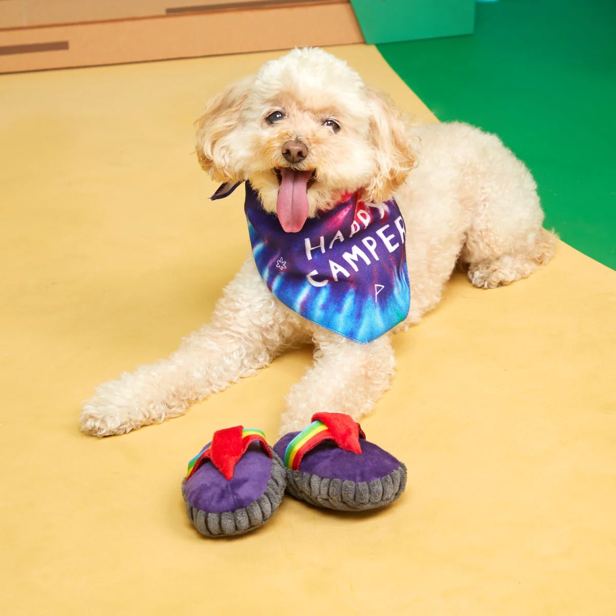 Bandana-Rama Yip Flops Plush Enrichment Dog Toy & Dog Bandana - Image 4
