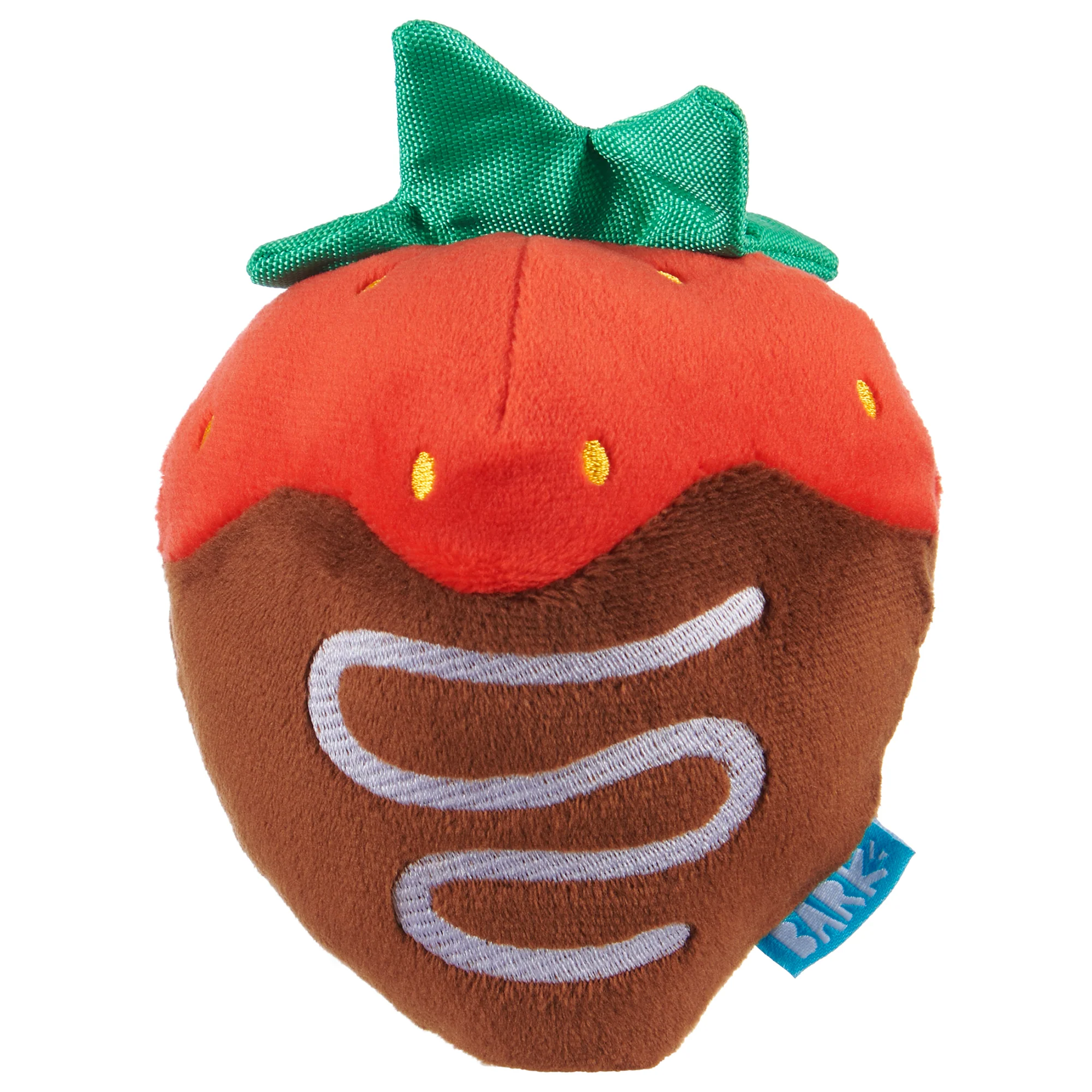 Chocolate Slobber Strawberry Plush Fetch Dog Toy
