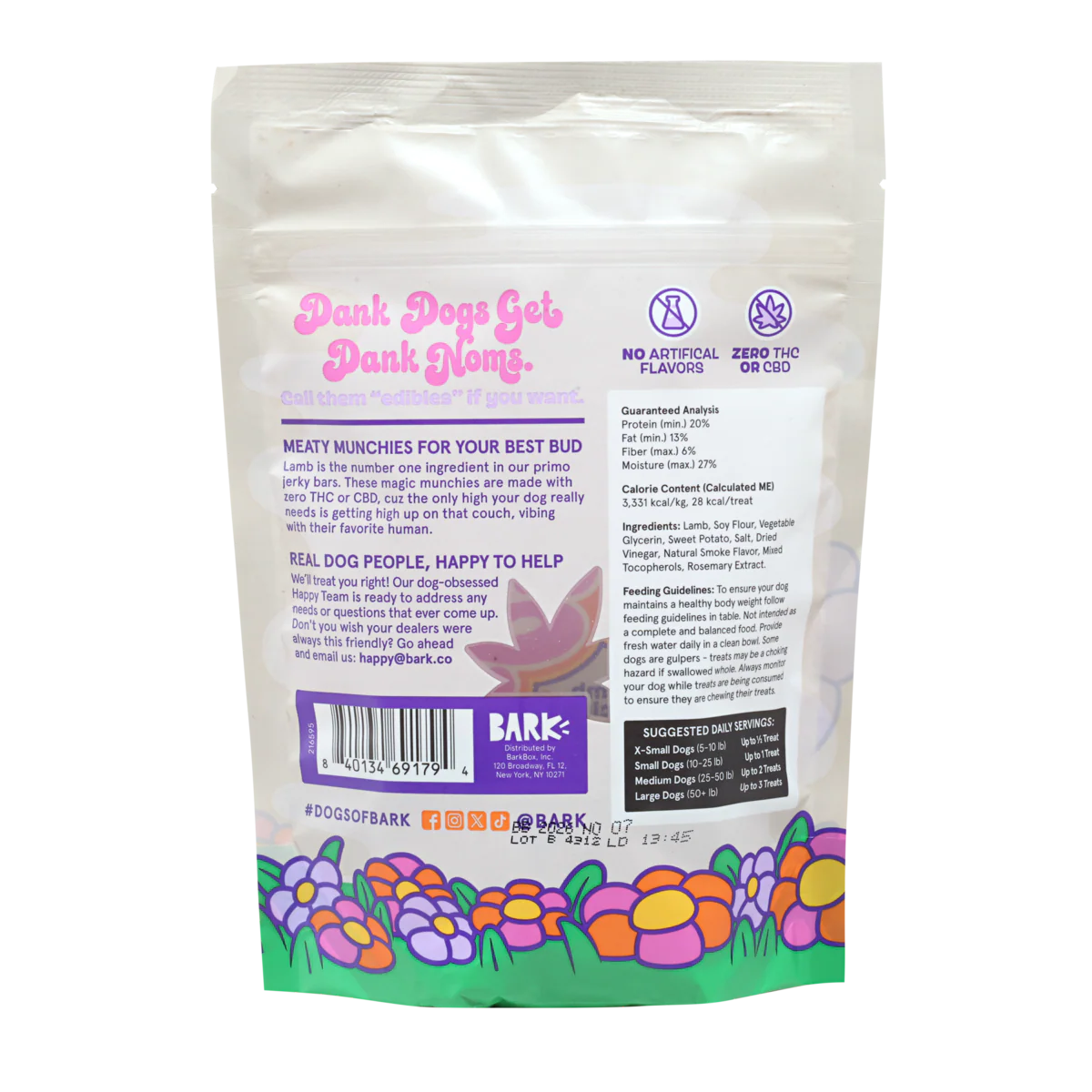 Dank Noms Lamb Jerky Bars Dog Treats, 3 oz - Image 2