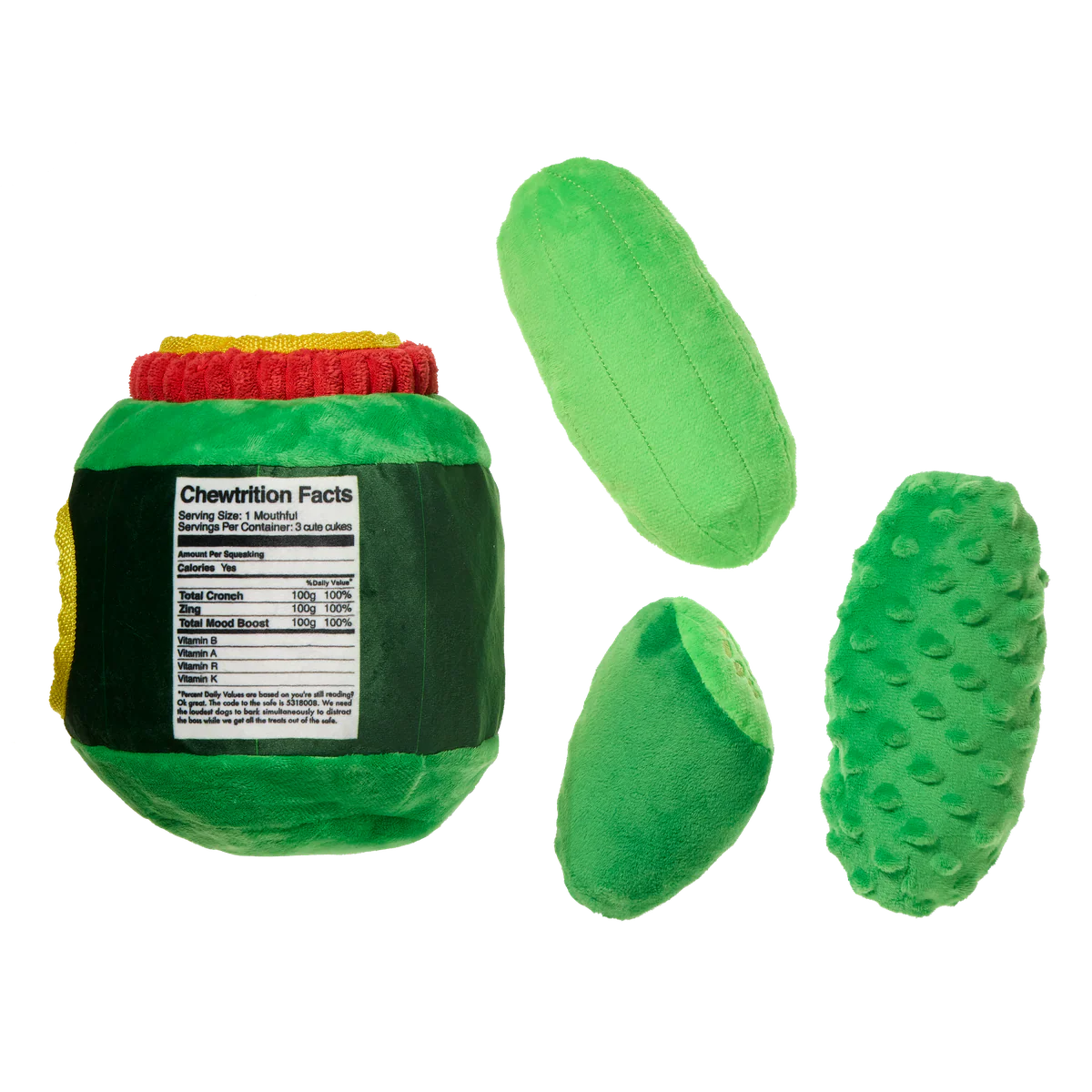 Dill-emma Squad Pickle Plush Multi-Part + Extra-Large Dog Toy - Image 3