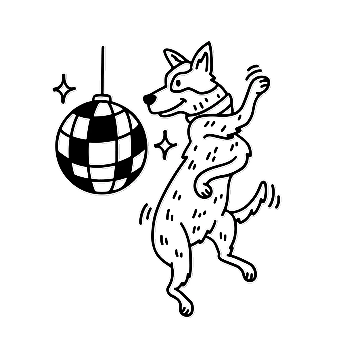 Dog Disco Temporary Tattoo - Image 4