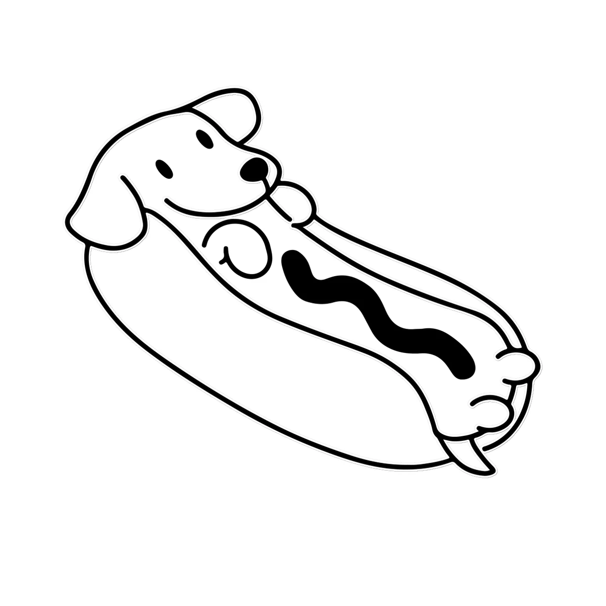 Dog in Hot Dog Temporary Tattoo - Image 5