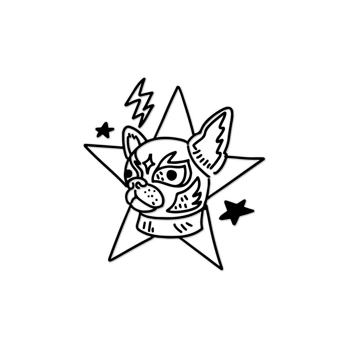 Dog Star Temporary Tattoo - Image 2