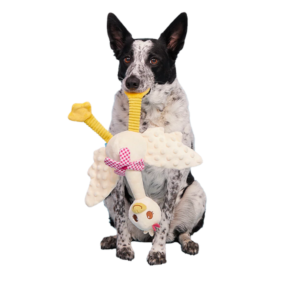 Farmer's Barket Gingham Goose Plush Tug + Extra-Large Dog Toy