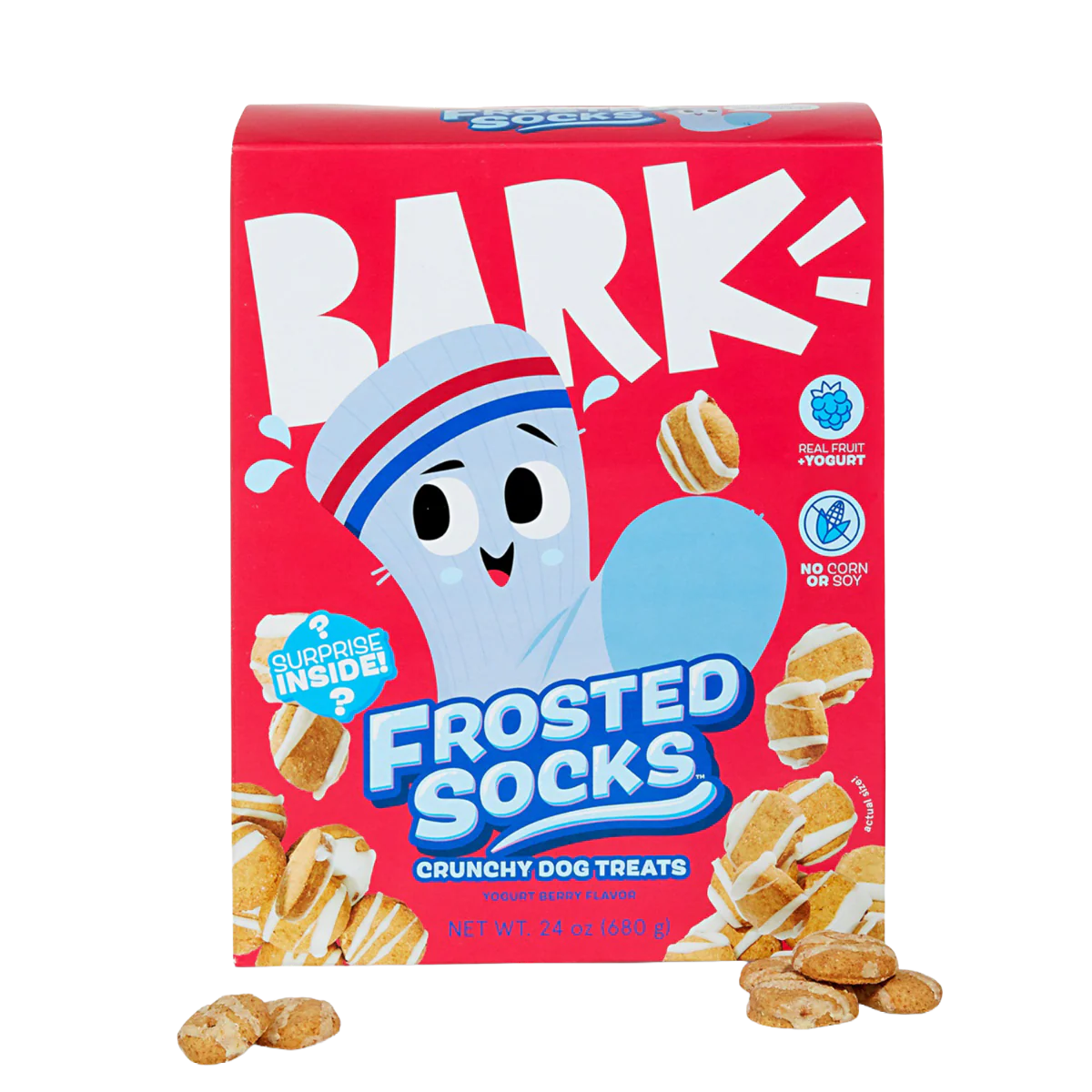 Frosted Socks™ Yogurt Berry Flavor Vegetarian Cereal Dog Treats, 24 oz