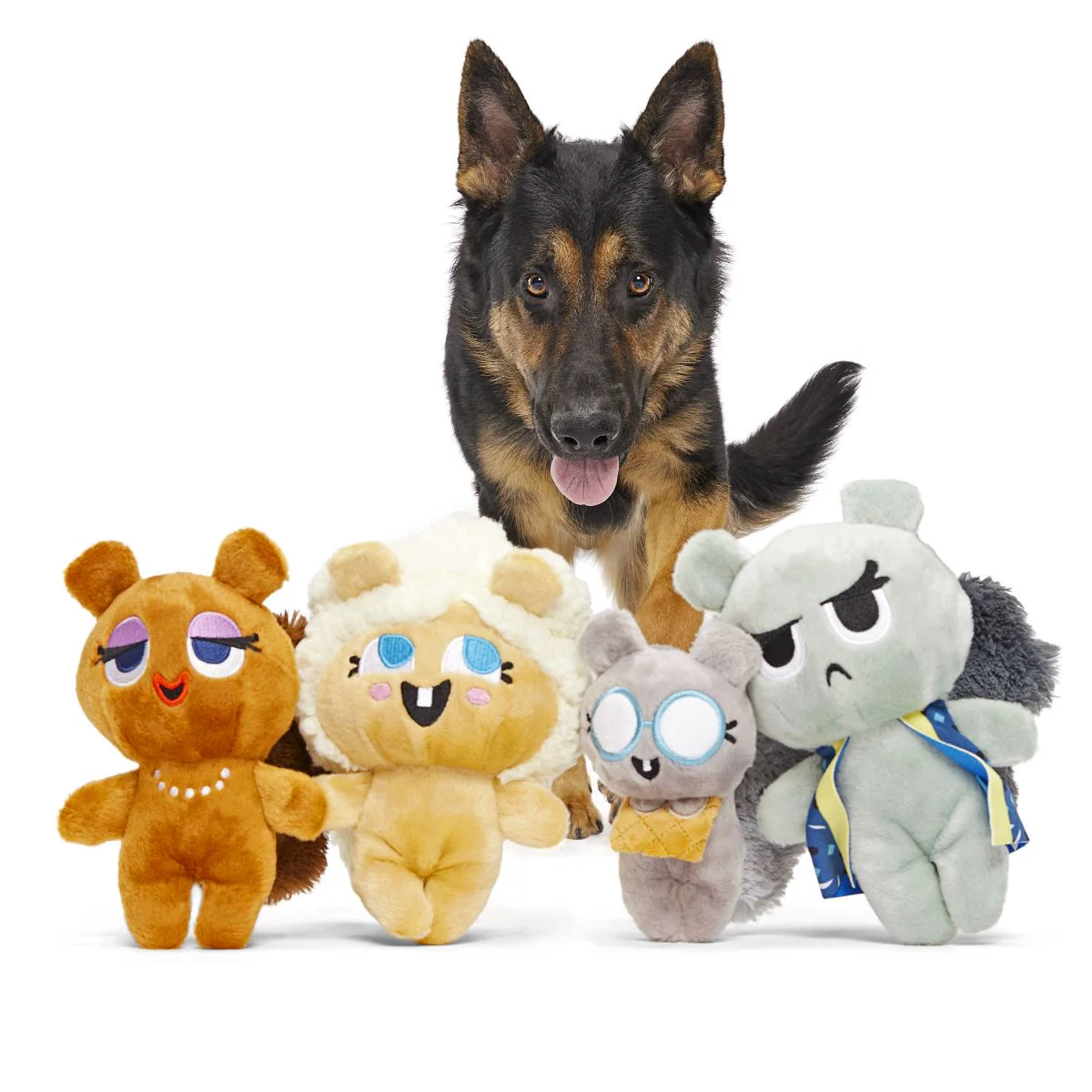 Golden Squirrels Plush Multi-Part Dog Toy - Image 2