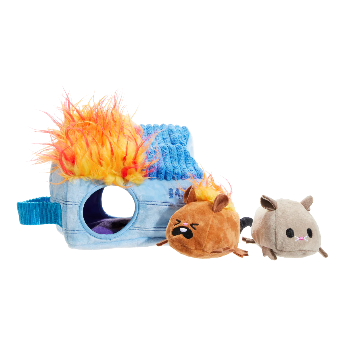 Hide n' Squeak Dumpster Fire Plush Enrichment + Multi-Part Dog Toy - Image 2