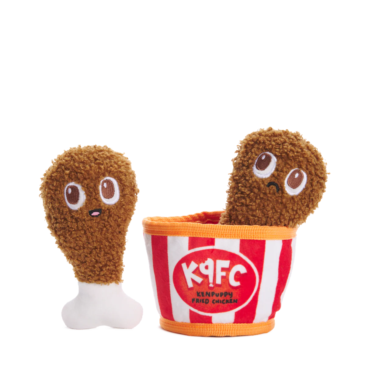 Kenpuppy Fried Chicken Plush Multi-Part Dog Toy
