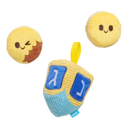 Mazel Toys Hanukkah Plush Multi-Part Dog Toy