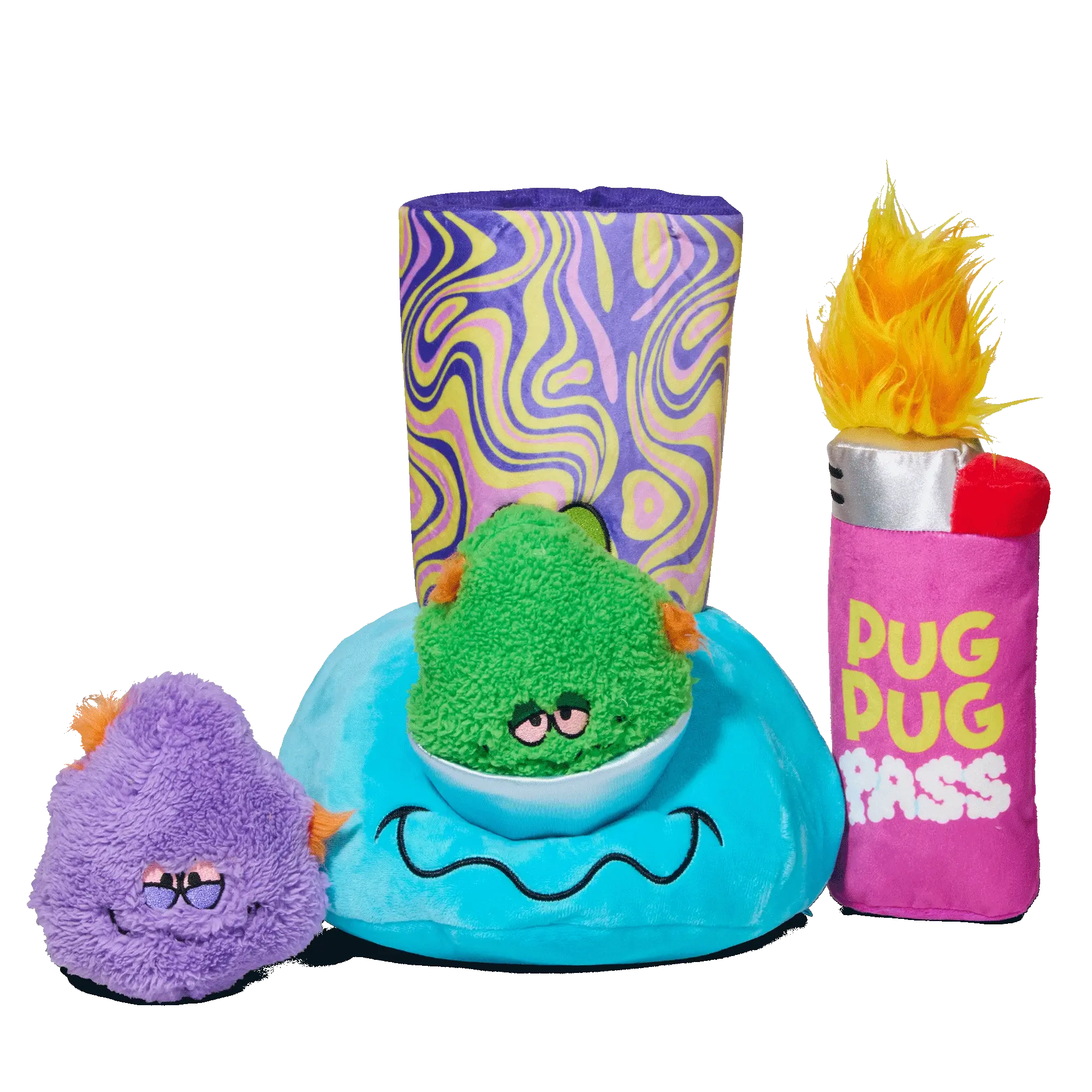 Pipe Dreams Plush Extra-Large + Multi-Part + Enrichment Dog Toy