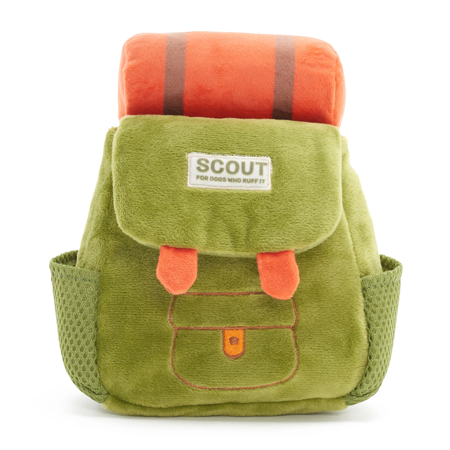 Rowdy Ruckus Rucksack Plush Enrichment Dog Toy