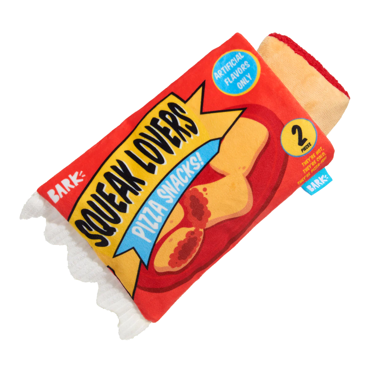 Squeak Lovers Pizza Snacks Plush Multi-Part + Enrichment Dog Toy - Image 2