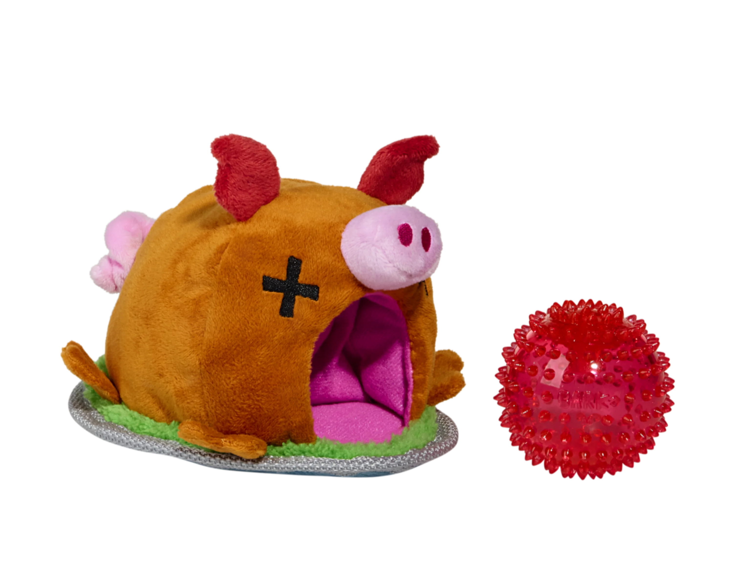 Squeakling Pig Plush Multi-Part + Enrichment + Fetch Dog Toy - Image 2